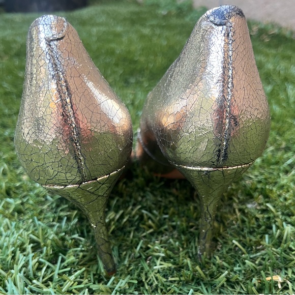 GORGEOUS Schutz Lou Pumps Gold Stiletto Heels size 9_Make a Deal, Gone Monday! - Picture 8 of 10